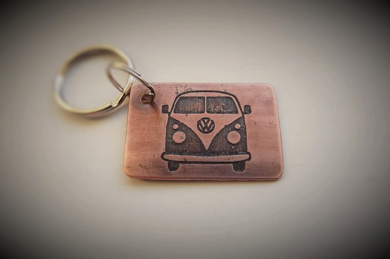 Key Expressions Personalised VW TRANSPORTER TYPE 2 T1 SPLIT SCREEN CAMPERVAN Classic Vehicle Keyring Bag Tag 