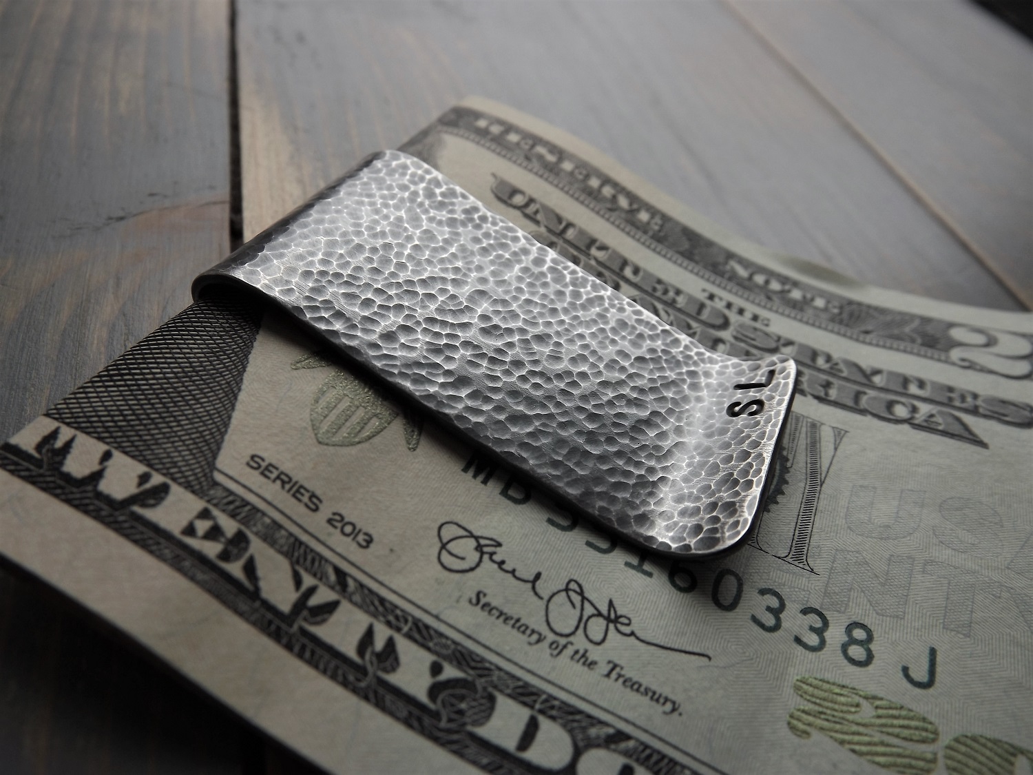 Pre-owned Money Clip In Silver