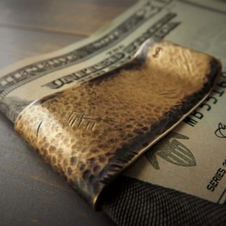 Distressed Brass Money Clip